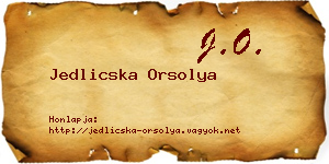 Jedlicska Orsolya névjegykártya