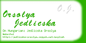 orsolya jedlicska business card